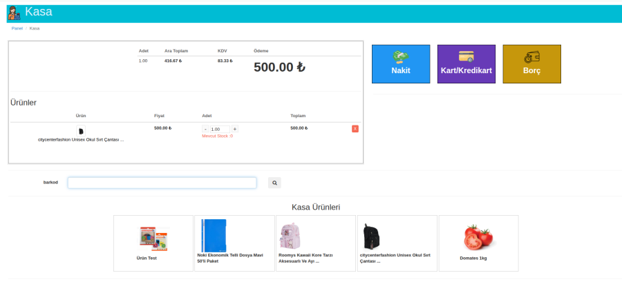 thumbBarkod sistemi